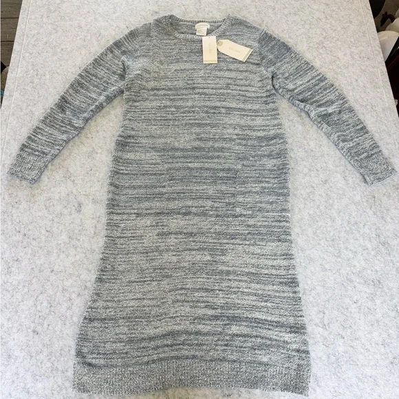 NWT Softies Marshmallow Crew Neck Lounger Pajama Gown w Pockets S/M 42” Blue - Picture 3 of 10